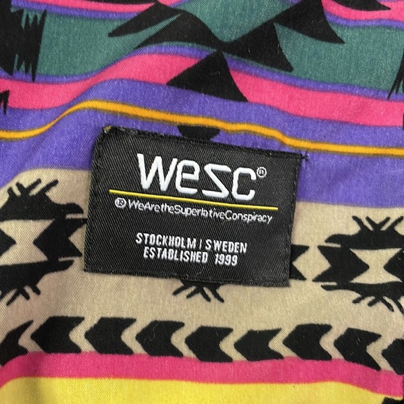 Wesc Oden Southwestern Blanket Print Collared Short-Sleeve Button-Down Shirt - Picture 9 of 9
